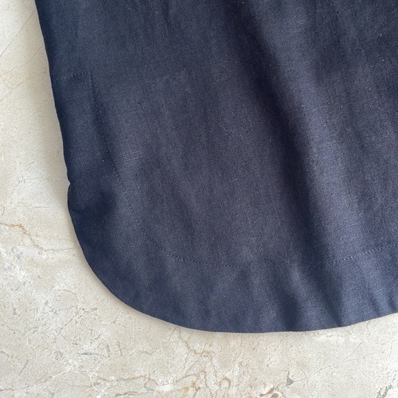 NWT YFB BLACK LINEN SHIRT/DRESS - Picture 6 of 9